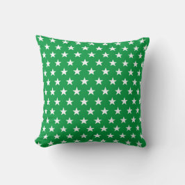Cojín Decorativo Estrella verde y blanca