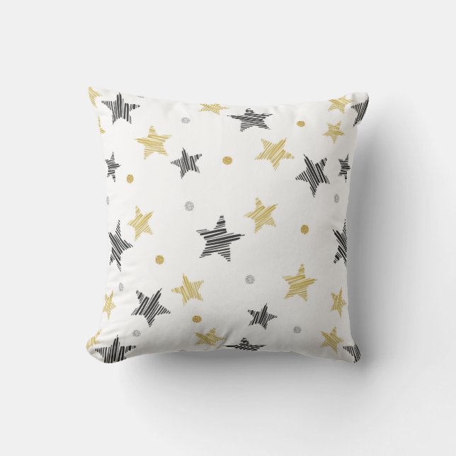 Cojín Decorativo Estrellas abstractas (Anverso)