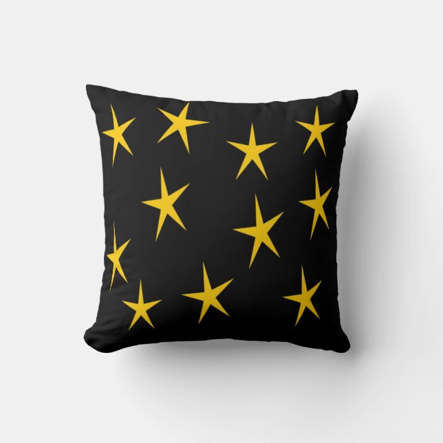 COJÍN DECORATIVO ESTRELLAS AMARILLAS (Anverso)