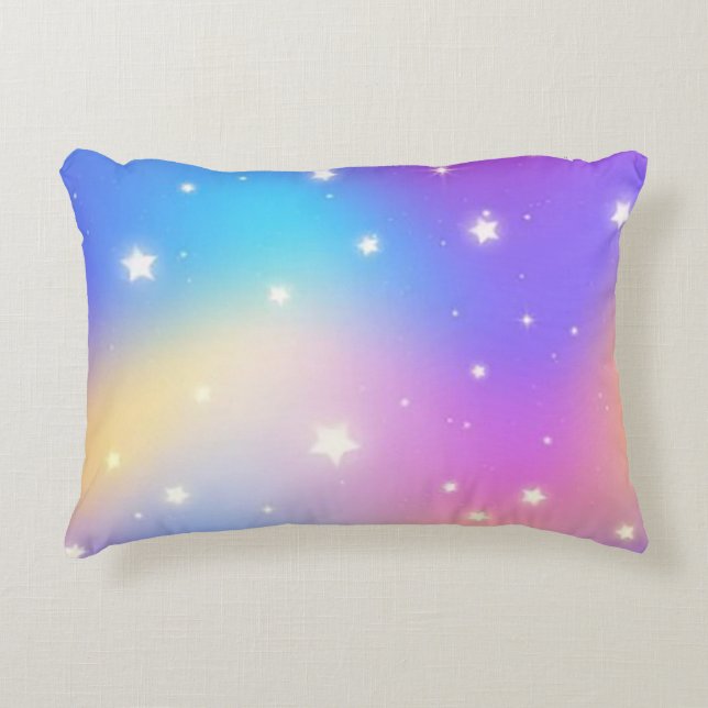 Cojín Decorativo Estrellas arcoiris (Anverso)