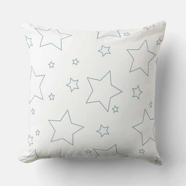 Cojín Decorativo Estrellas azules 4 de julio Pillow (Anverso)