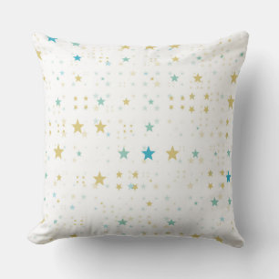 Cojín Decorativo Estrellas azules y amarillas