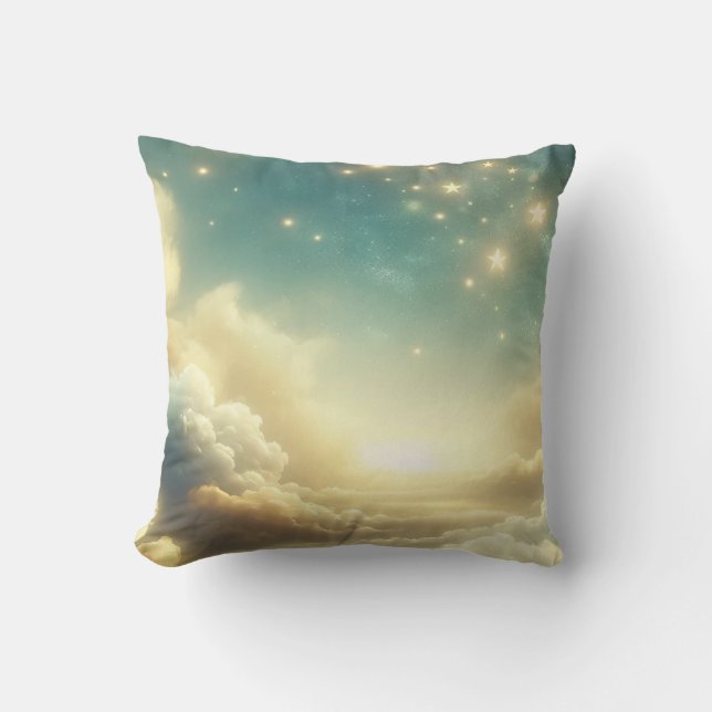 Cojín Decorativo Estrellas brillantes celestes Starry Sky (Anverso)