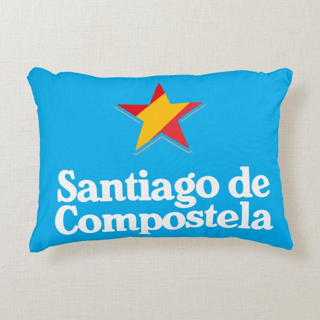 Cojín Decorativo Estrellas de España – Santiago de Compostela (Anverso)