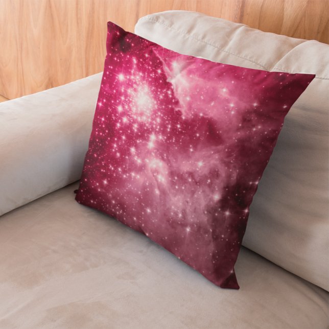 Cojín Decorativo Estrellas de frambuesa (Raspberry Stars Throw Pillow)