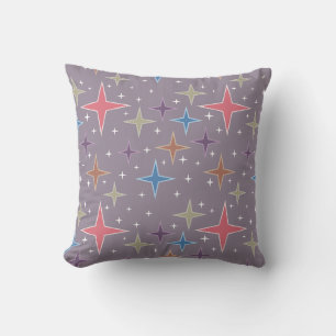Cojín Decorativo Estrellas de la era atómica de medio siglo