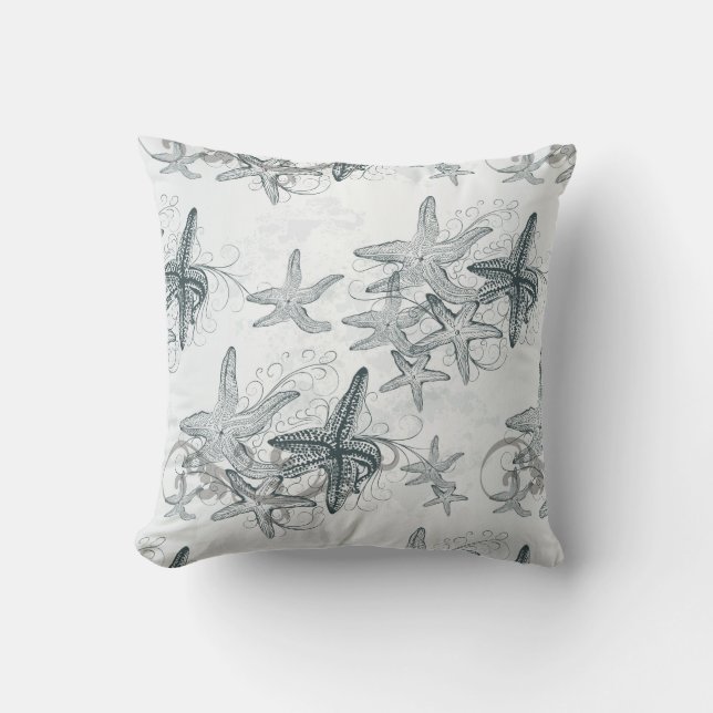 Cojín Decorativo Estrellas de mar en el modelo del mar (Anverso)