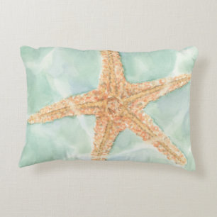 Cojín Decorativo Estrellas de mar náuticas en agua
