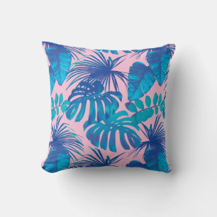 Cojín Decorativo Estrellas de rayas de papel digital tropical