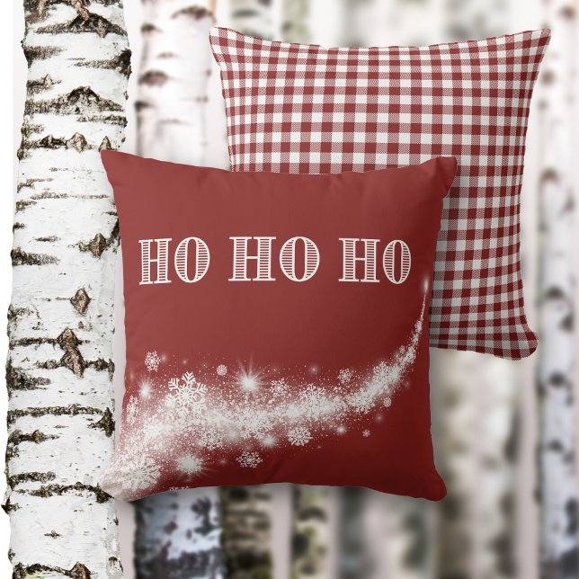 Cojín Decorativo Estrellas de senderos blancos Ho Ho Ho (Subido por el creador)