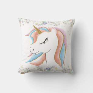 Cojín Decorativo Estrellas de Unicornio y Pastel durmientes