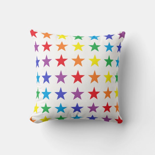 Cojín Decorativo Estrellas del arco iris (Anverso)