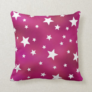 Cojín Decorativo Estrellas del rosa y del blanco
