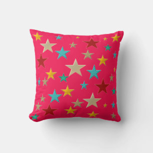 Cojín Decorativo Estrellas divertidas y coloridas