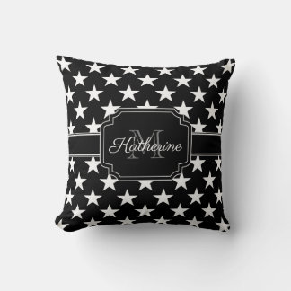 Cojín Decorativo Estrellas en blanco y negro