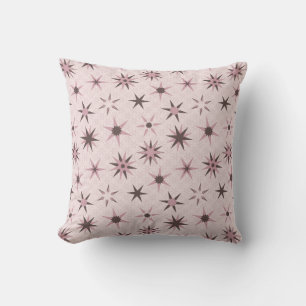 Cojín Decorativo Estrellas Geo Rosa Bonito - patrón.