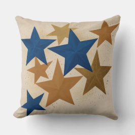Cojín Decorativo Estrellas Gold y Blue