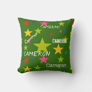 Cojín Decorativo Estrellas HAMbWG con nombre