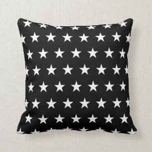 Cojín Decorativo Estrellas modernas en blanco y negro