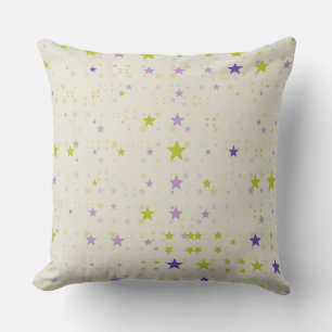 Cojín Decorativo Estrellas moradas y verdes