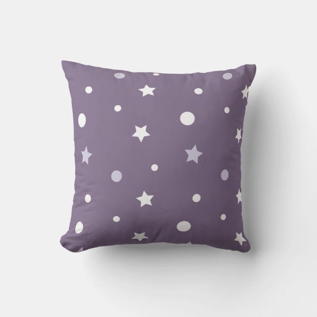 Cojín Decorativo Estrellas púrpuras (Anverso)