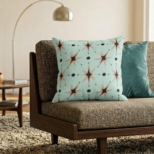 Cojín Decorativo Estrellas Retro Moderno de Mediano Siglo Espuma de