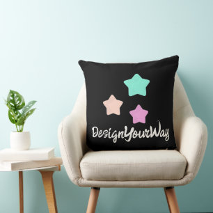 Cojín Decorativo estrellas retro personalizadas vintage