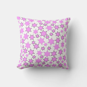Cojín Decorativo Estrellas Rosas Brillantes Aleatorias