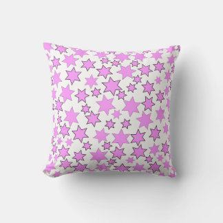 Cojín Decorativo Estrellas Rosas Brillantes Aleatorias