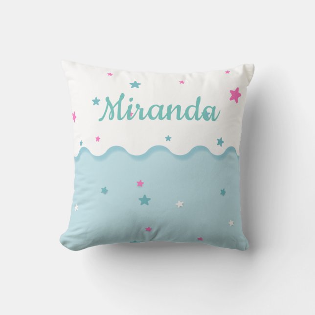 Cojín Decorativo Estrellas sobre el mar (Anverso)