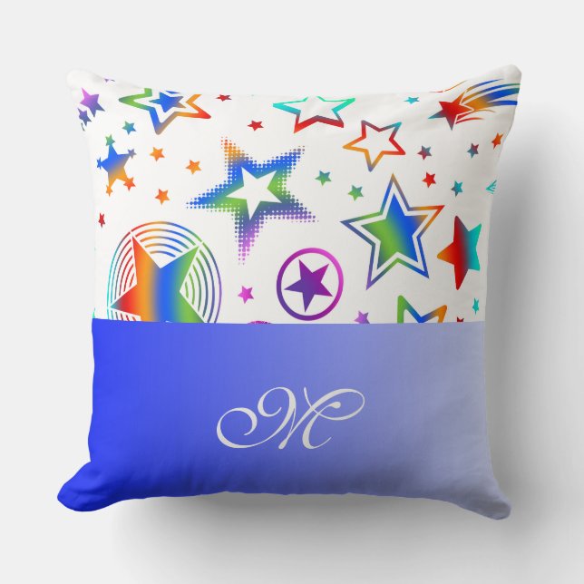Cojín Decorativo Estrellas Tatuos coloreados + tus ideas (Anverso)