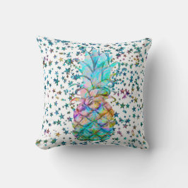 Cojín Decorativo Estrellas Tropicales de Piña Color Splash