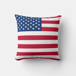 Cojín Decorativo Estrellas y bandas de la bandera estadounidense de
