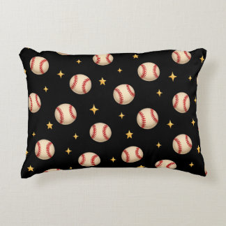 Cojín Decorativo Estrellas y Pelotas de Noche Negra