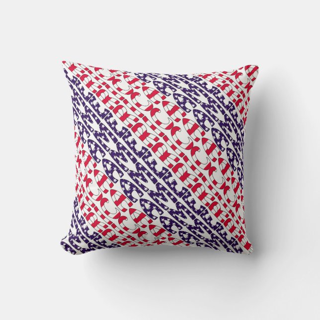 Cojín Decorativo Estrellas y rayas de Estados Unidos (Anverso)