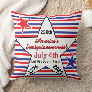 Cojín Decorativo Estrellas y rayas semiquincentenario de América