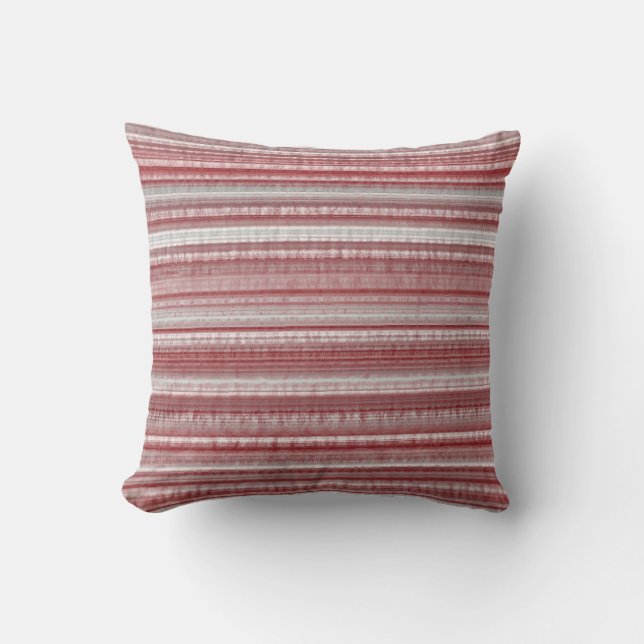 Cojín Decorativo estribos grises burgundy patrón de maroon (Anverso)