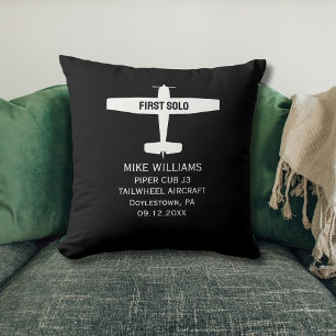 Cojín Decorativo Estudiante piloto Primer Personalizado de Aviación