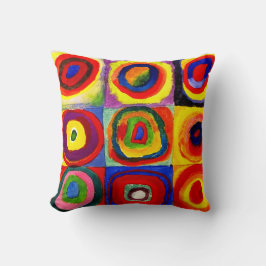 Cojín Decorativo Estudio de color de Kandinsky Cuadrados Círculos A