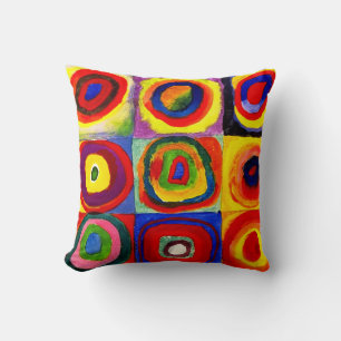 Cojín Decorativo Estudio de color de Kandinsky Cuadrados Círculos A