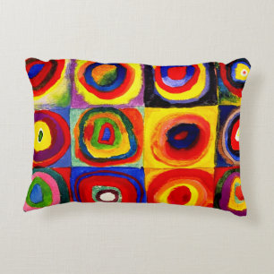 Cojín Decorativo Estudio de color de Kandinsky Cuadrados Círculos A