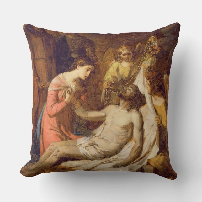 Cojín Decorativo Estudio de la lamentación en el Cristo muerto (Anverso)