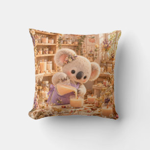 Cojín Decorativo Estudio de velas Koala Melocotón