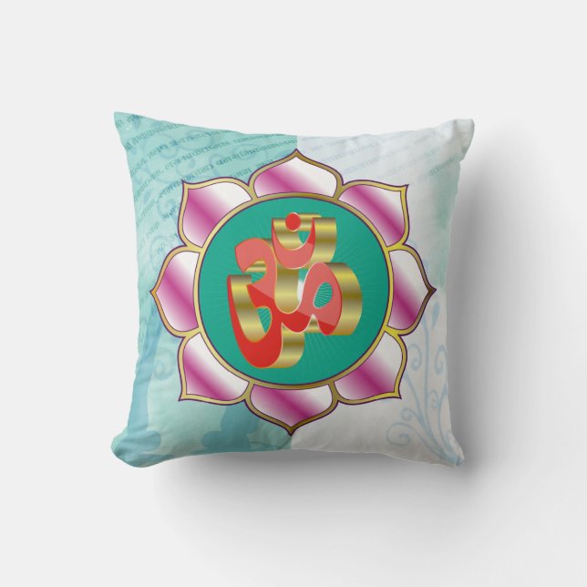 Cojín Decorativo Estudio de Yoga OM - Pillow (Anverso)