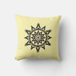 Cojín Decorativo Eterna armonía Mandala — Geometría divina en oro