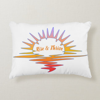 Cojín Decorativo Eterno "Rise & Thrive" Amanecer Atardecer