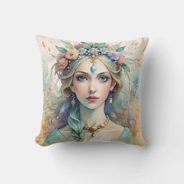 Cojín Decorativo Ethereal Watercolor Queen Pillow