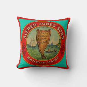Cojín Decorativo etiqueta Alfred Jones Sons Finnan Haddie, 1900