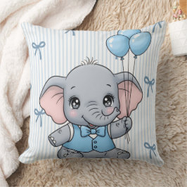 Cojín Decorativo Etiqueta de Ducha para Bienvenida Niño Elefante