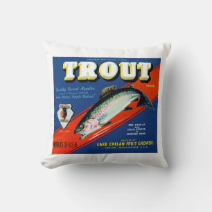 Cojín Decorativo Etiqueta de manzana de la marca Trucha Vintage